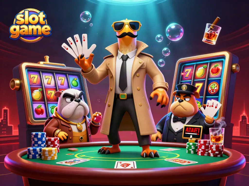 Win big on slot game machines featuring vibrant characters and dynamic casino elements.