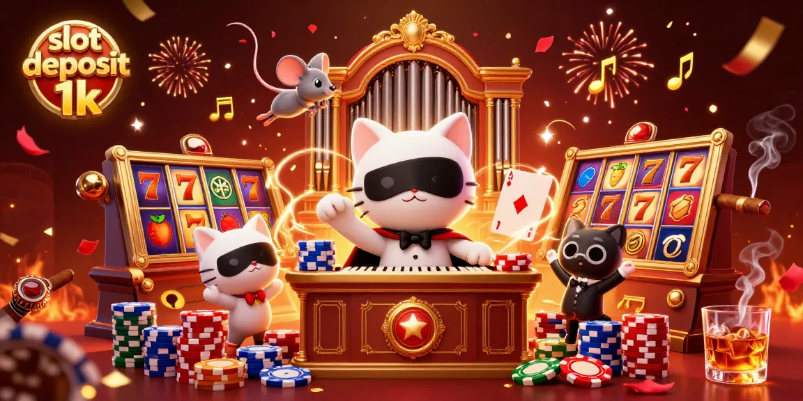 Spin the reels with slot deposit 1k at a dazzling casino featuring colorful jackpots and vibrant characters.