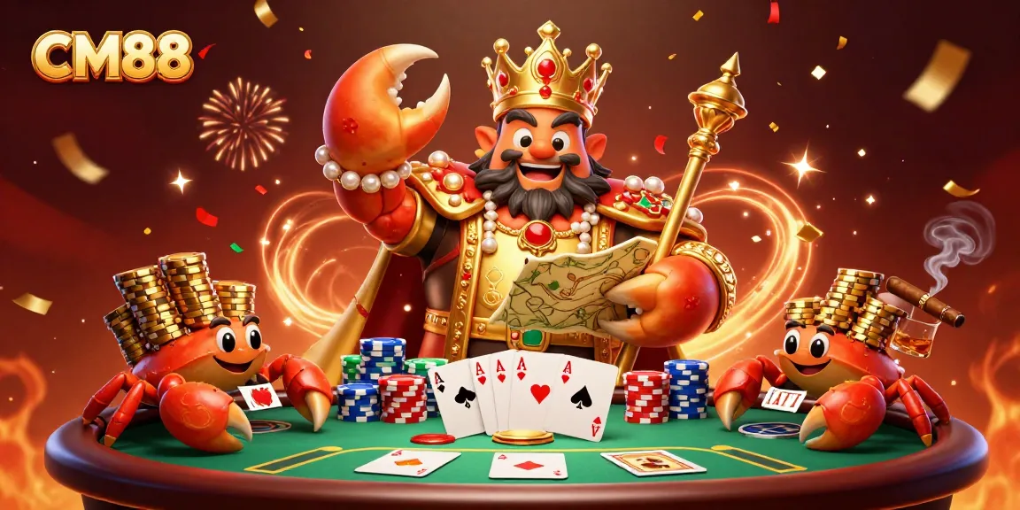 Join CM88 at the vibrant poker table with dynamic 3D characters and rich casino elements.