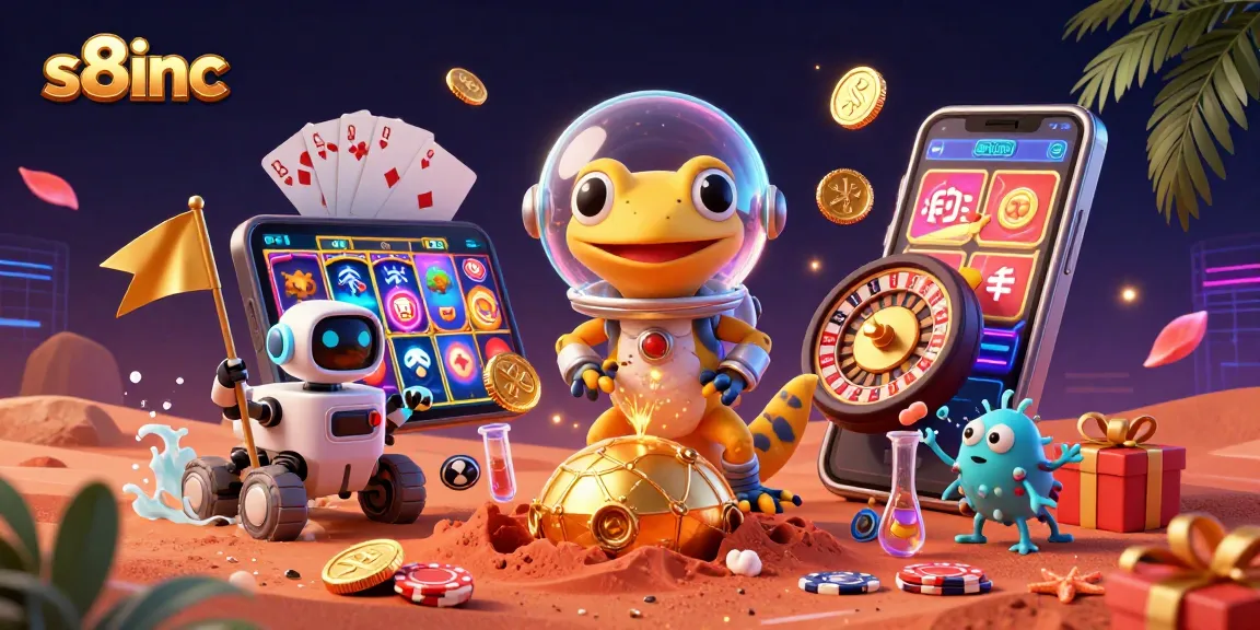 Experience thrilling action at s8inc with a Martian gecko discovering a casino adventure.