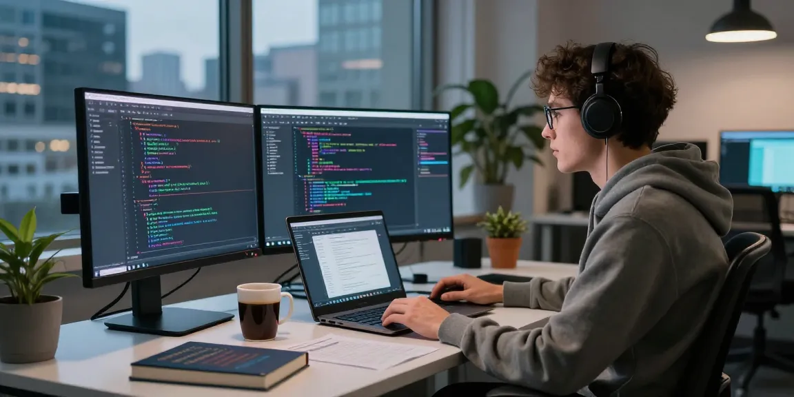 NAGA2000 software innovation showcased in a modern workspace setup with coding displays and tech equipment.