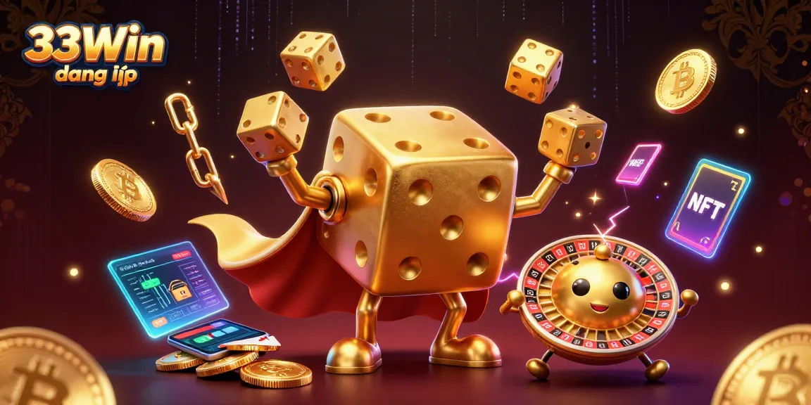Engage in online gaming excellence with 33Win đăng nhập, featuring a vibrant 3D casino scene.