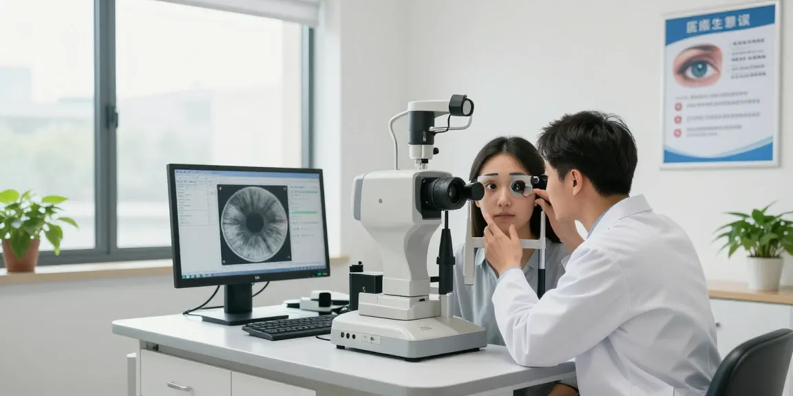 Patient receiving eye examination at SNU Eye Clinic, snuseoul with advanced equipment.