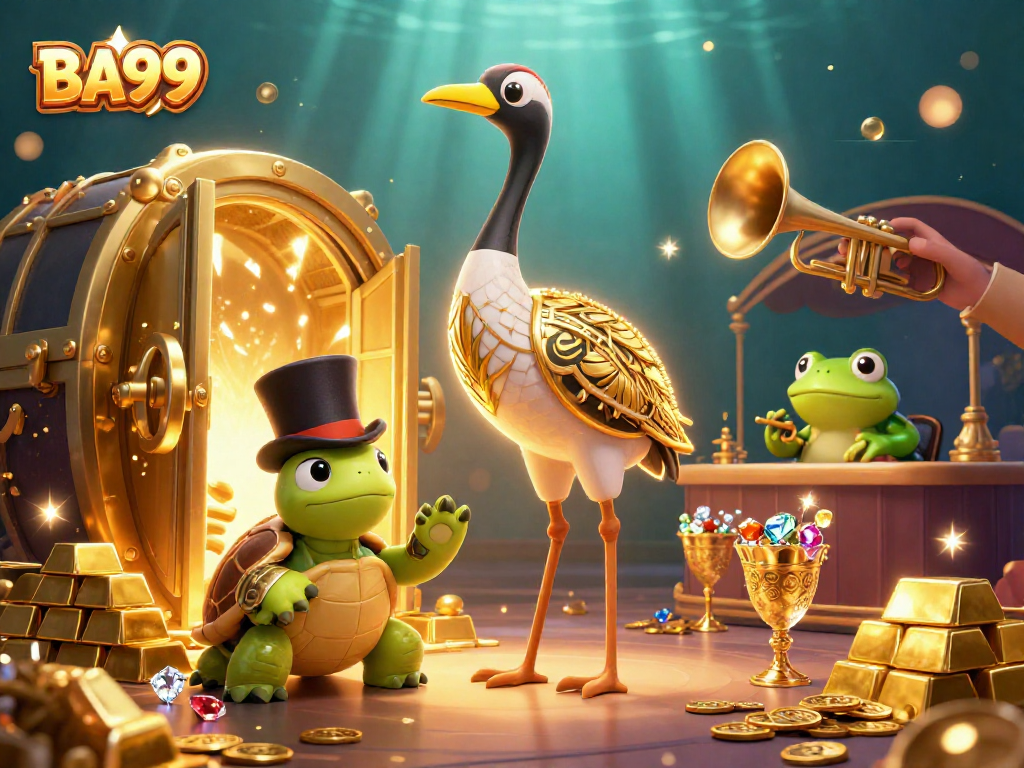 Experience the thrill at BA99 with exciting games, gold treasures, and vibrant characters.