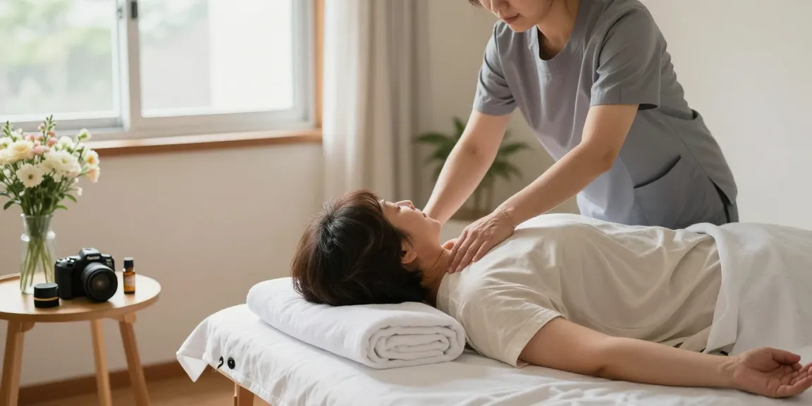 중랑구출장마사지 service in a serene home setting, emphasizing relaxation and comfort.