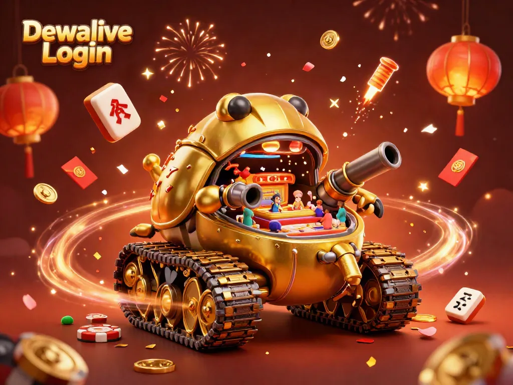 Experience vibrant gaming with Dewalive Login in an ultra-detailed 3D casino scene.