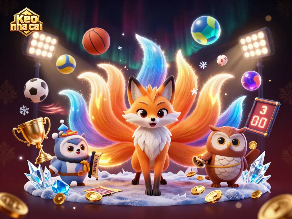 Engage with keo nha cai for sports betting excitement, featuring vibrant colors and dynamic elements.