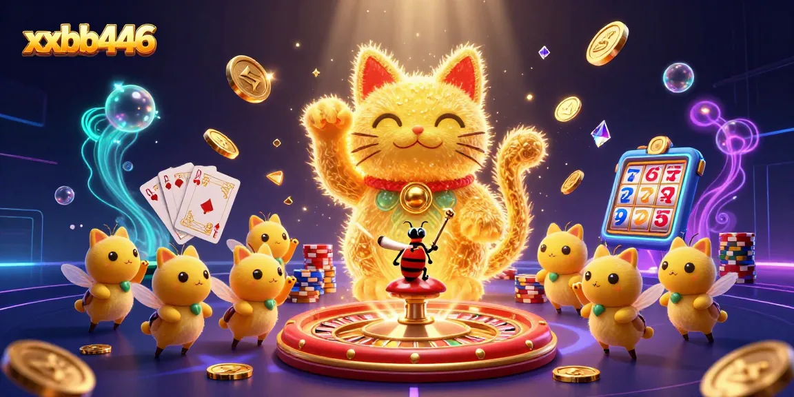 Experience the thrill of xxbb446 with an ultra-detailed 3D illustration featuring casino elements.