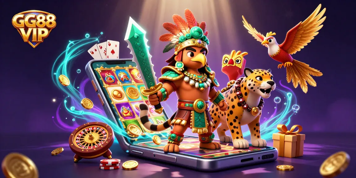Experience thrilling moments at GG88 VIP with dynamic gaming scenes and vibrant casino elements.