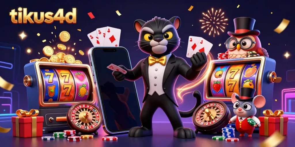 Permainan seru di tikus4d dengan slot dan karakter menarik yang bermain kartu.