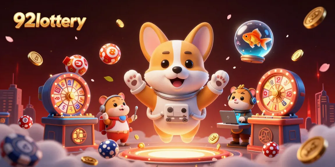 Engage with 92lottery in a fun-filled space casino scene showcasing vibrant lottery elements.