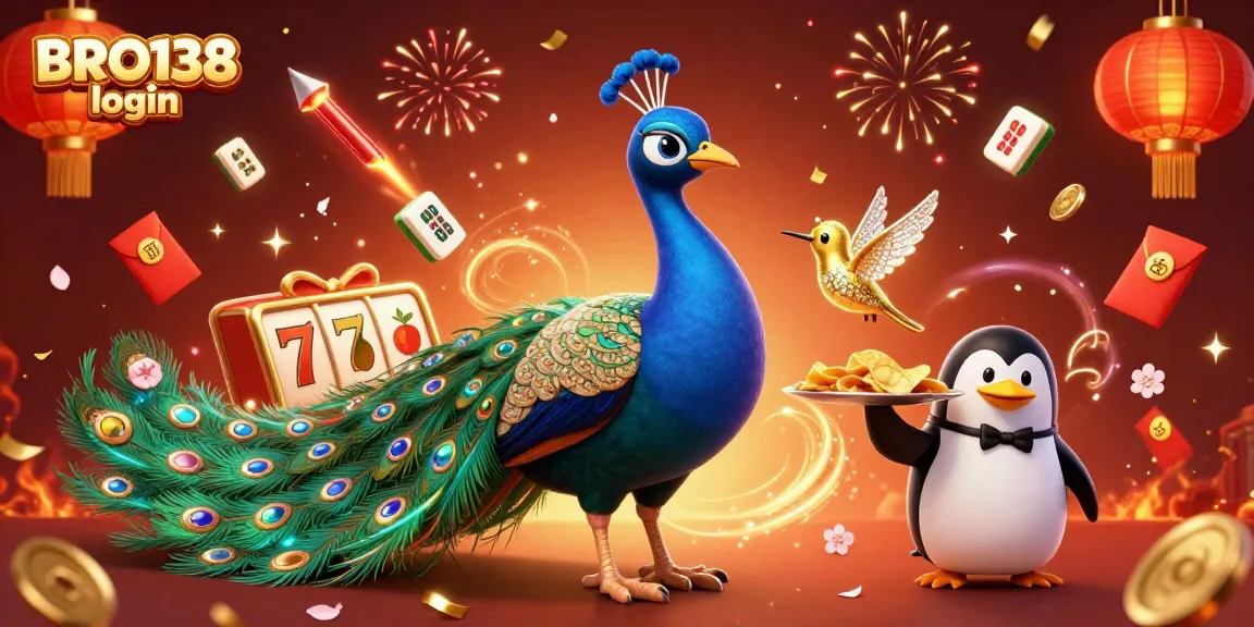 Experience the excitement of BRO138 login with vibrant 3D characters celebrating winning moments in an online casino environment.