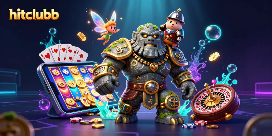Engage with hitclubb's lively slot games featuring rich 3D characters and vibrant casino elements.