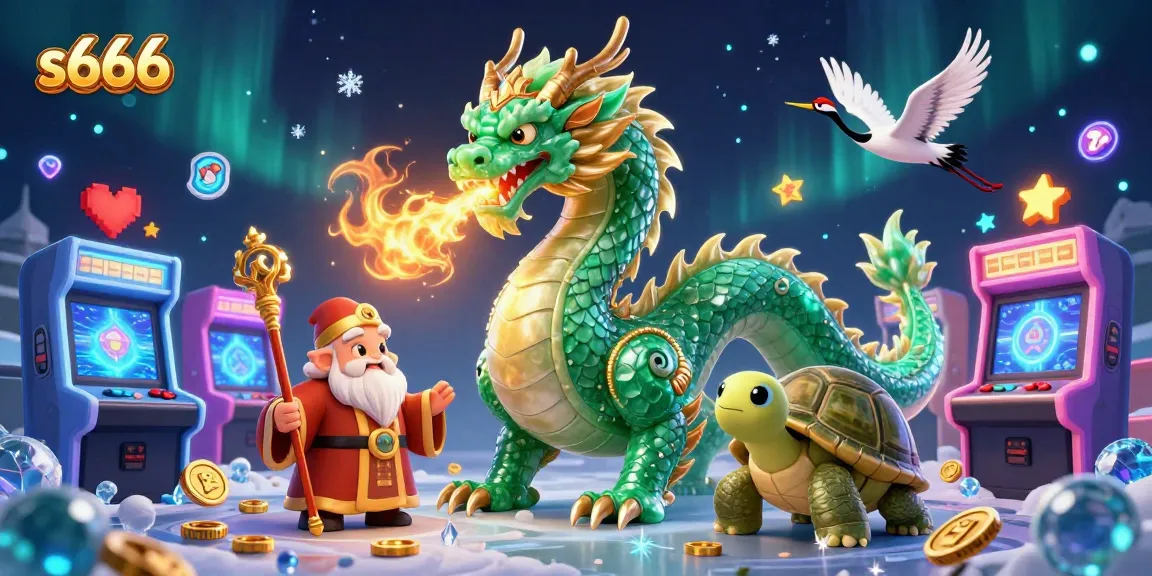 Experience thrilling games with s666, featuring dragons and vibrant casino elements.