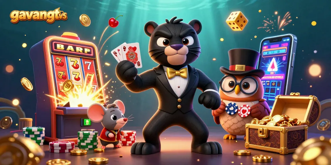 Experience thrilling gaming moments with gavangtvs in a vibrant 3D casino scene.