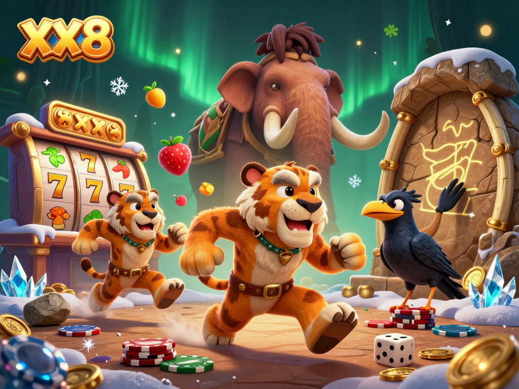 Catch winning spins at XX8's vibrant casino with lively characters and jackpot excitement.
