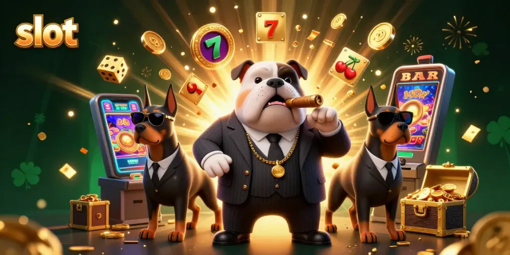 Engage with exciting slot adventures as a 3D mafia boss bulldog leads with jackpot thrills and dynamic elements.