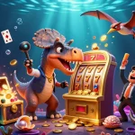 Dewatogel Login leads to a thrilling slot jackpot scene with vibrant characters and treasures.