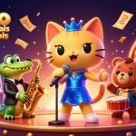Jouer sur un casino en ligne français machine à sous avec un chat chanteur et des éléments de jackpot