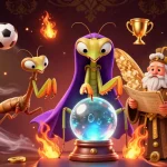 Engage with the vibrant 33Win đăng nhập scene featuring a fortune teller, a librarian, and dynamic sports elements.