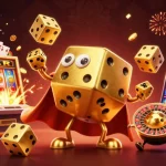 Engage with the vibrant world of nhà cái 98win featuring a golden dice golem, showcasing exciting casino games.