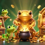 Experience thrilling gameplay with slot16's vibrant 3D cartoon alchemist scene full of gold and treasures.