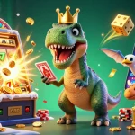 Experience thrilling jackpots and excitement at keonhacaibet888 with vibrant 3D characters and casino elements.