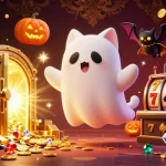 Win big at go88 with vibrant 3D casino action featuring a playful ghost cat and bat in a colorful scene.