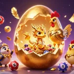 Engage with AO88's vibrant casino atmosphere featuring a golden baby dragon in a dynamic scene.